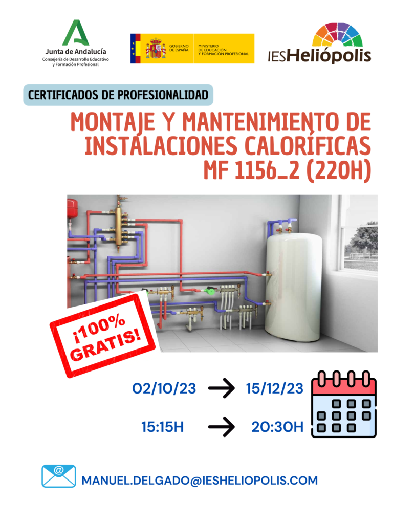 Certificados profesionalidad Instalación y Mantenimiento.